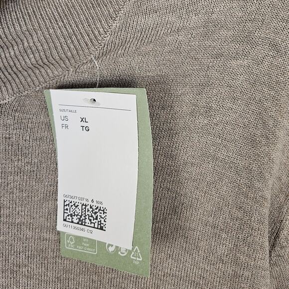 New H&M Slim Fit Knit Turtleneck Sweater Beige Fall Minimalist Comfort Casual XL - Picture 6 of 10
